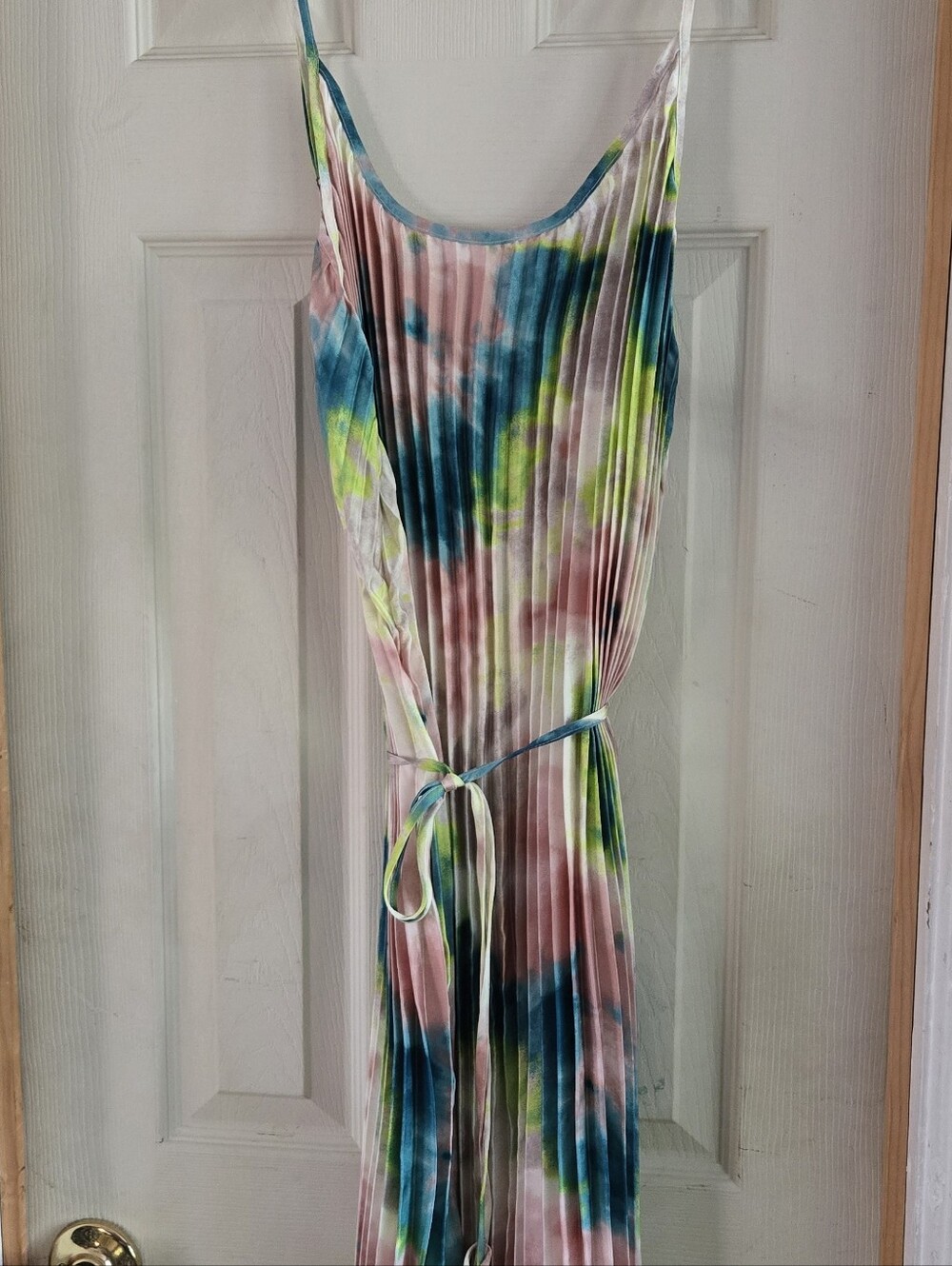 free press Tie-Dye Pleated Dredd in Pink, Blue & Green